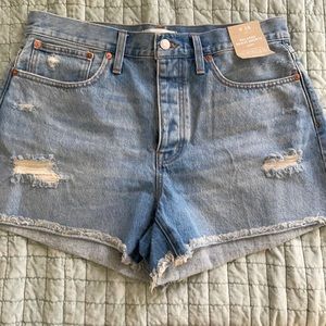 Never worn, Madewell Relaxed Denim Shorts Curvy